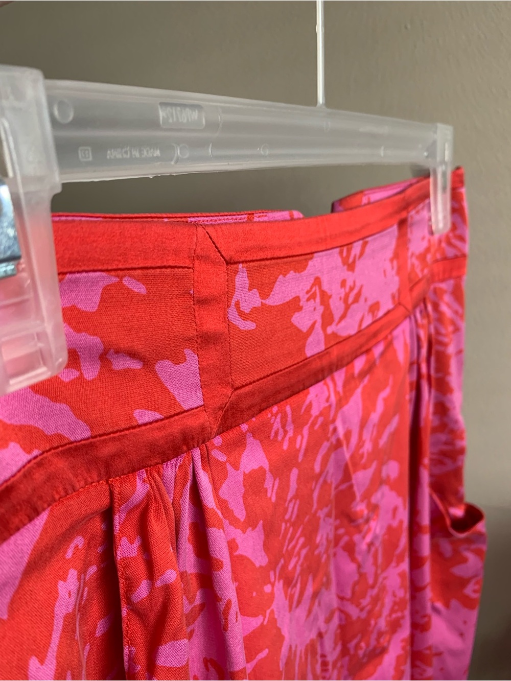 💗 Diane von Furstenberg Pink & Red Sunburst Silk-Blend Pockets Skirt size 2 DVF - Picture 6 of 11